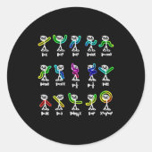 Sticker Rond Algebra Dance Funny Graph Figures Math  (Devant)