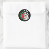 Sticker Rond Algérie - Drapeau déchiré (Sac)