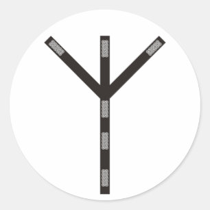 Sticker Rond Algiz rune protection