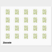 Sticker Rond Algues vertes (Feuille)