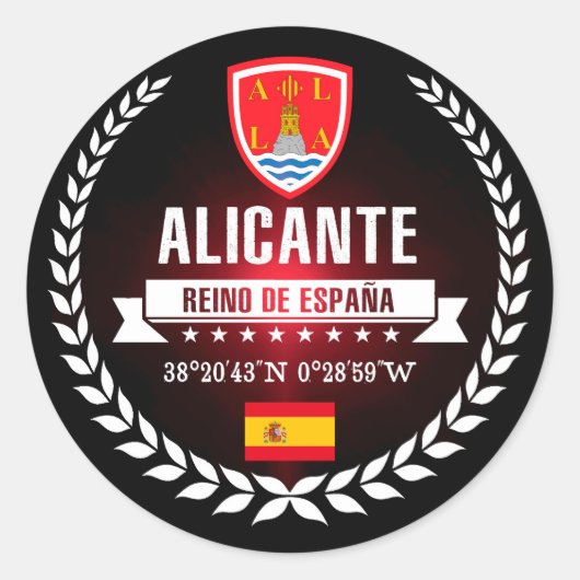 Sticker Rond Alicante (Devant)