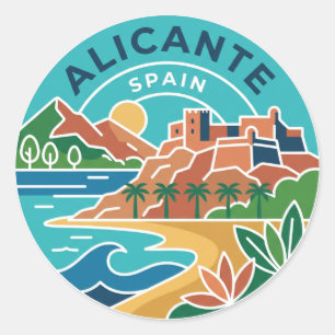 Sticker Rond Alicante Espagne
