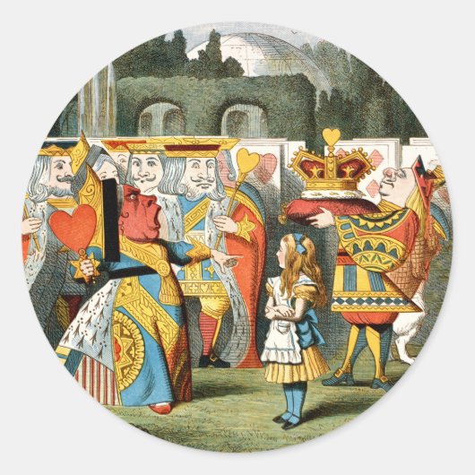 Sticker Rond Alice à Wonderland (Devant)