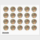 Sticker Rond Alice à Wonderland Cheshire Cat Characters (Feuille)