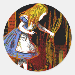 Sticker Rond Alice au pays des merveilles