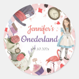 Sticker Rond Alice au pays des merveilles