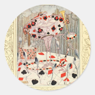 Sticker Rond Alice au pays des merveilles