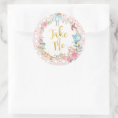 Sticker Rond Alice au pays des merveilles 1er anniversaire Oned (Sac)