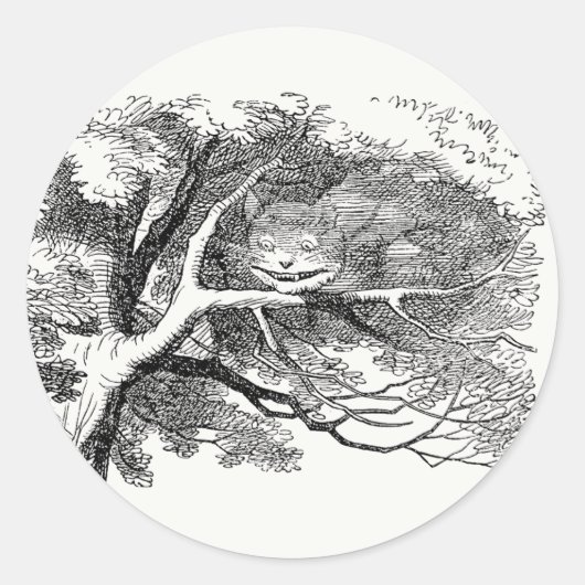 Sticker Rond Alice au pays des merveilles - Cheshire Chat s'est (Devant)