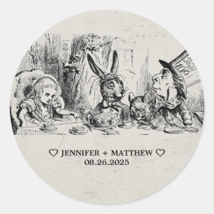 Sticker Rond Alice au pays des merveilles Mariage