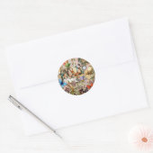 Sticker Rond Alice au pays des merveilles Tea Party Art (Enveloppe)