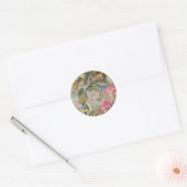 Sticker Rond Alice Cheshire Chat Wonderland Tree Garden (Enveloppe)