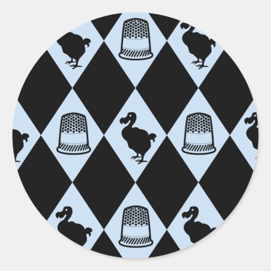 Sticker Rond Alice Dodo et Thimble Motif (Devant)