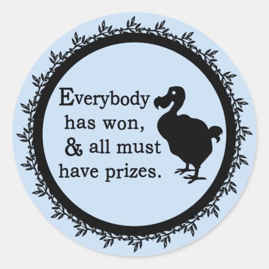 Sticker Rond Alice Dodo Tout Le Monde A Gagné (Devant)