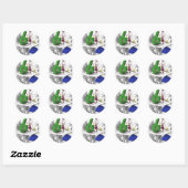 Sticker Rond Alice et la Caterpillar (Feuille)
