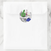 Sticker Rond Alice et la Caterpillar (Sac)