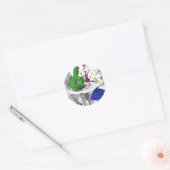 Sticker Rond Alice et la Caterpillar (Enveloppe)
