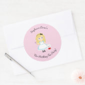 Sticker Rond Alice et son Tea Party (Enveloppe)
