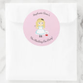 Sticker Rond Alice et son Tea Party (Sac)