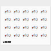 STICKER ROND ALICE IN WONDERLAND & AMIS (Feuille)