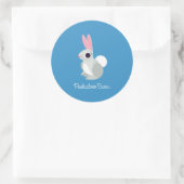 Sticker Rond Alice le lapin (Sac)