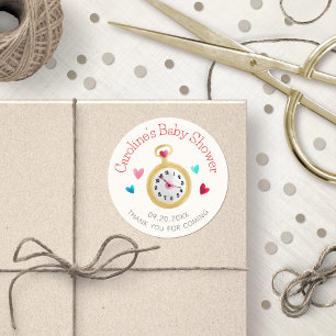 Sticker Rond Alice Wonderland Douche d'anniversaire