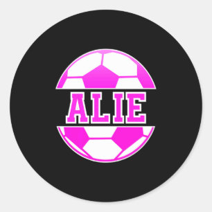 Sticker Rond Alie Nom Filles Football Jouez Au Football Sports