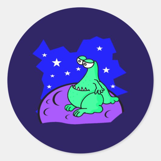 Sticker Rond Alien (Devant)