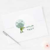 Sticker Rond Alien (Enveloppe)