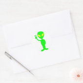 Sticker Rond Alien (Enveloppe)