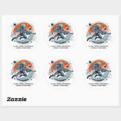 Sticker Rond Alien armé dangereux (Feuille)