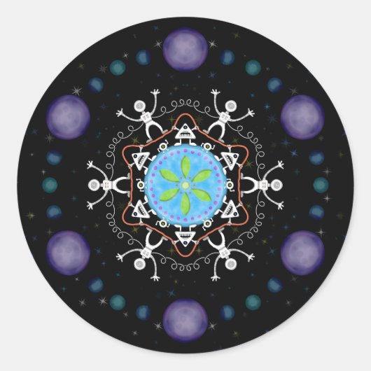 Sticker Rond Alien Buddies (Devant)