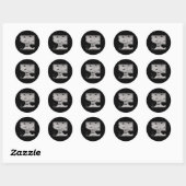 Sticker Rond Alien Cat Ufo - Classic Fit (Feuille)