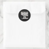 Sticker Rond Alien Cat Ufo - Classic Fit (Sac)