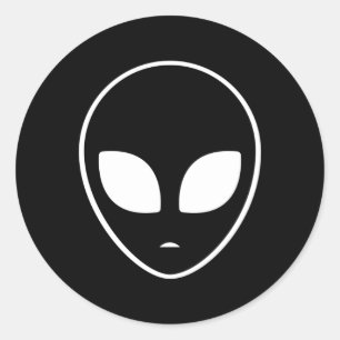 Sticker Rond Alien Chef Ufo Espace Alien 51 Dons amusants