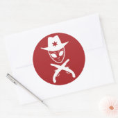Sticker Rond Alien Cowboy (Enveloppe)