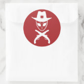 Sticker Rond Alien Cowboy (Sac)