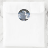 Sticker Rond Alien de neige (Sac)