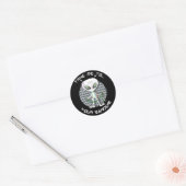 Sticker Rond Alien de perle (Enveloppe)
