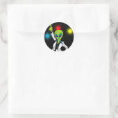 Sticker Rond Alien Disco (Sac)