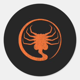 Sticker Rond Alien effrayant de Halloween  Facebook Horror Citr