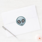 Sticker Rond Alien extraterrestre Emoji (Enveloppe)