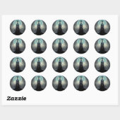Sticker Rond Alien Fae 3 Imaginaire Sci-Fi (Feuille)