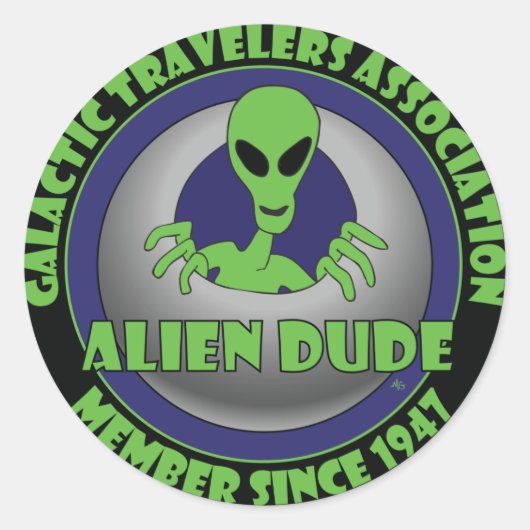 STICKER ROND ALIEN GALAXY #1 (Devant)
