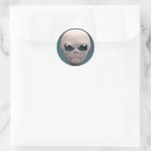 Sticker Rond Alien gris (Sac)