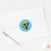 Sticker Rond Alien hurlant (Enveloppe)