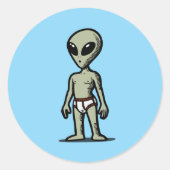 Sticker Rond Alien Pants (Devant)