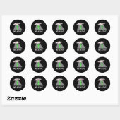 Sticker Rond Alien Shirt - I Believe New Cool Ufo (Feuille)