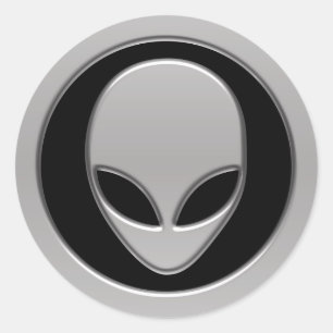 Sticker Rond Alien spatial