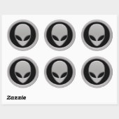 Sticker Rond Alien spatial (Feuille)